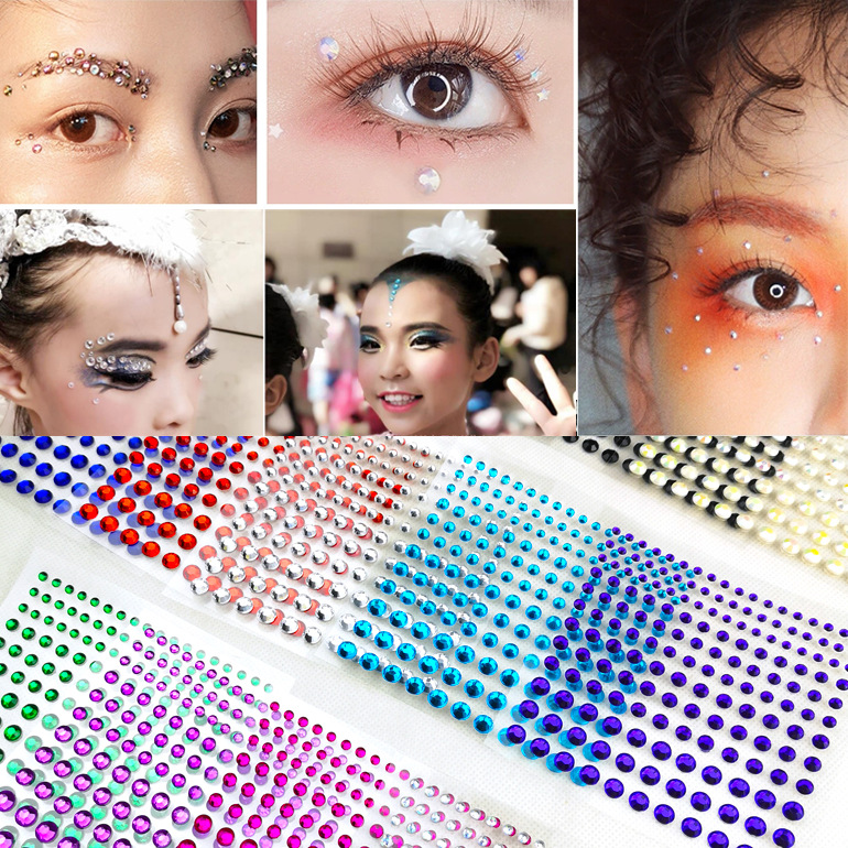 Наклейка для уголка глаза с жемчугом и алмазом яркая наклейка для макияжа