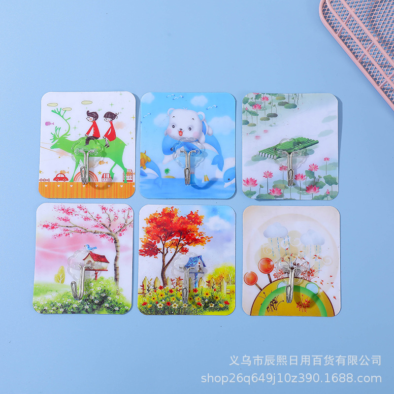 Wholesale Traceless Adhesive Hooks for Home Kitchen Wall Bathroom Strong Hooks Nail-Free Artifact Coat Hooks