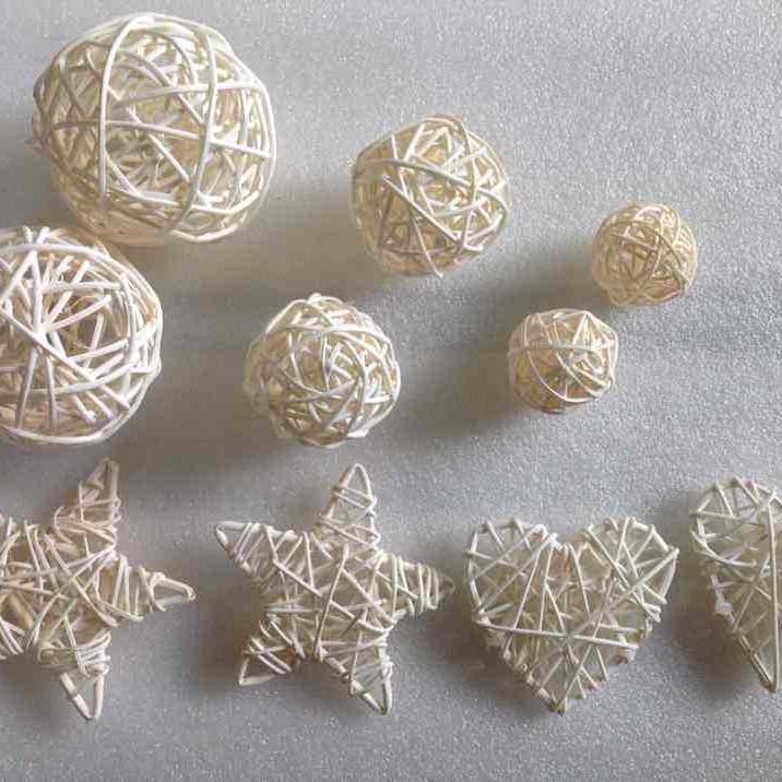 Раттановый шар, пятиконечная звезда, ароматерапия, игрушка для попугаев, раттановый шар 3 см