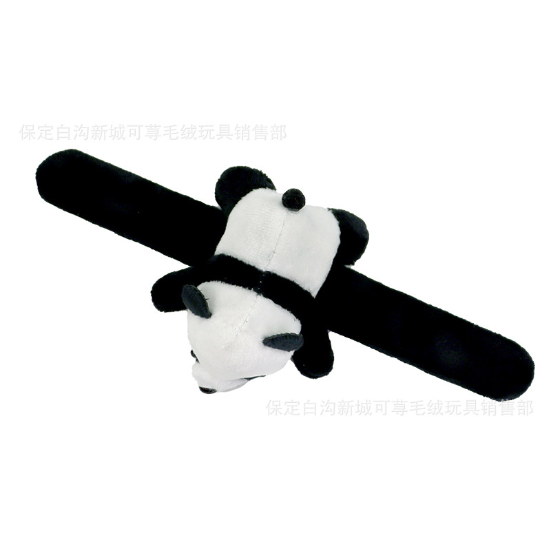 Creative Parent-Child Panda Pop Circle Children's Plush Toy Decoration Bracelet Doll Peripheral Souvenir Graduation Gift