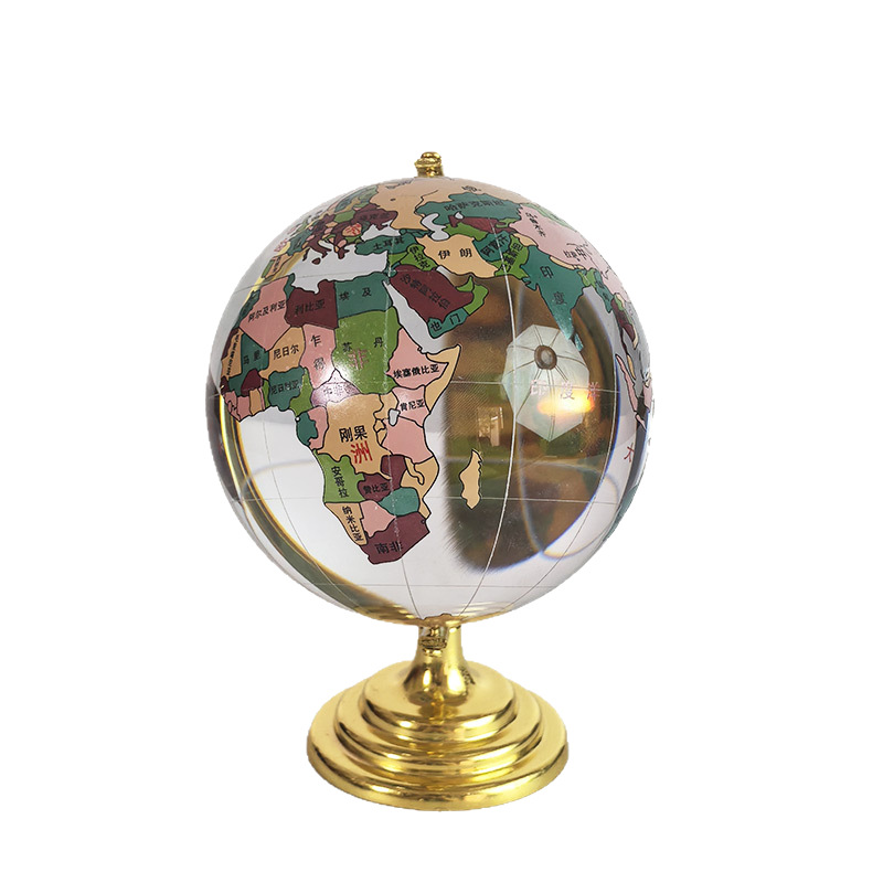 Factory Direct Sales Bracket Crystal Globe Colorful Simple Mini Desktop Ornaments Home Decorations Student Gifts