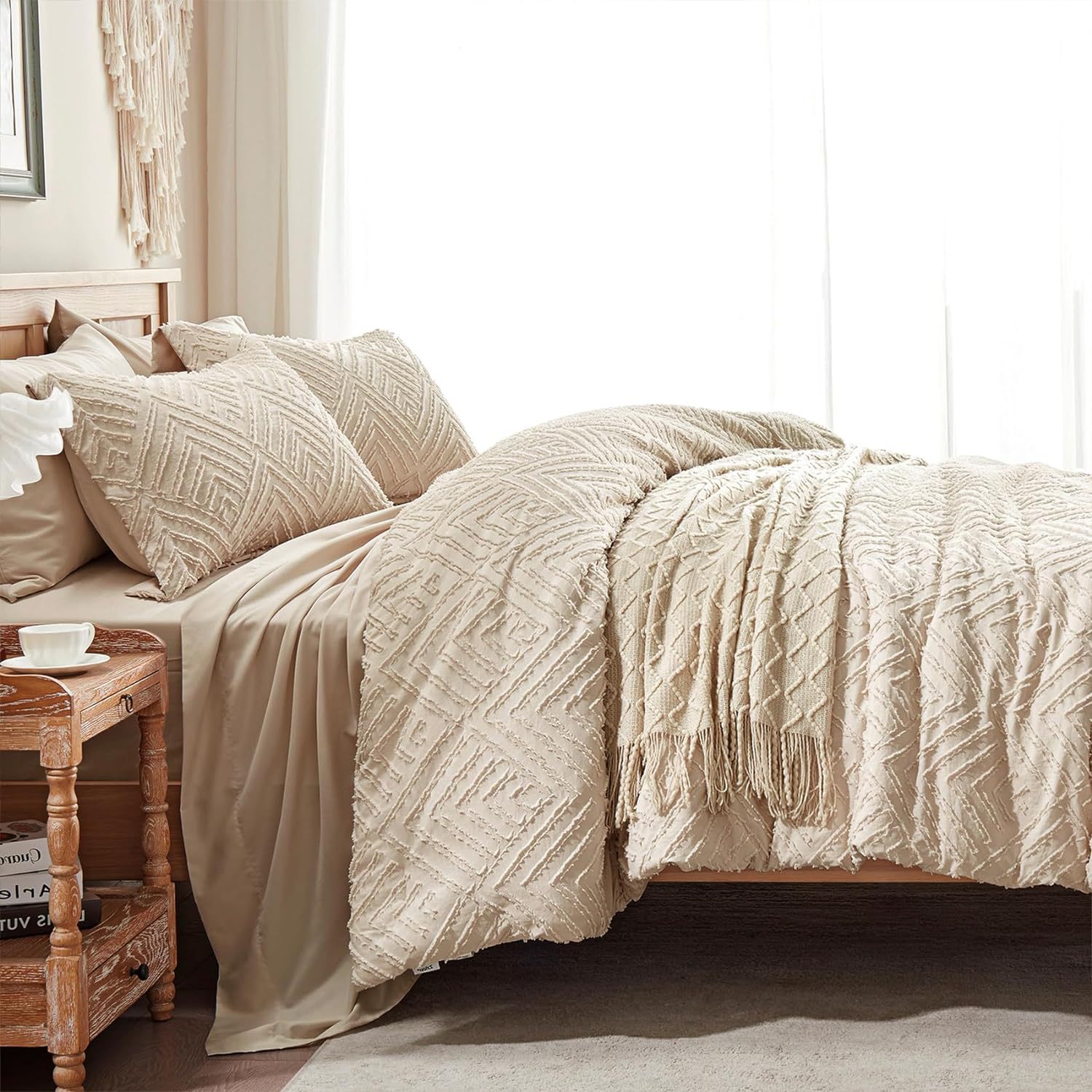 Amazon Cross-Border Four-Season Bohemian Style Bedding Seven-Piece Set Quilt Bed Sheets Fitted Bed Sheets Pillowcase 7-Piece Set