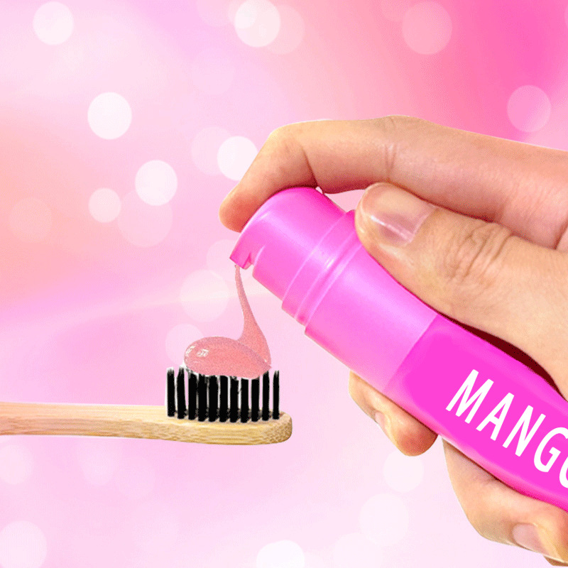 Cross-Border 60g Vacuum Bottle Toothpaste Customized Fruity Whitening Gel Toothpaste Cleans Oral Teeth and Removes Yellow Teeth