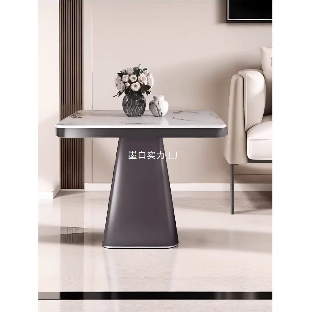 Light Luxury Slate Side Table Coffee Table Simple Hotel Hotel Negotiation Table Square Table Living Room Creative Small Table Bedside Table
