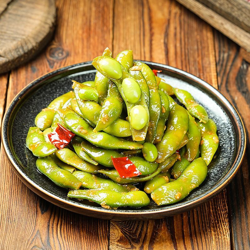 Flavored Edamame Quick-Frozen Cold Dishes Ktv Snacks Hotel Restaurant Spicy Edamame Finished Banquet Pre-Made Dishes