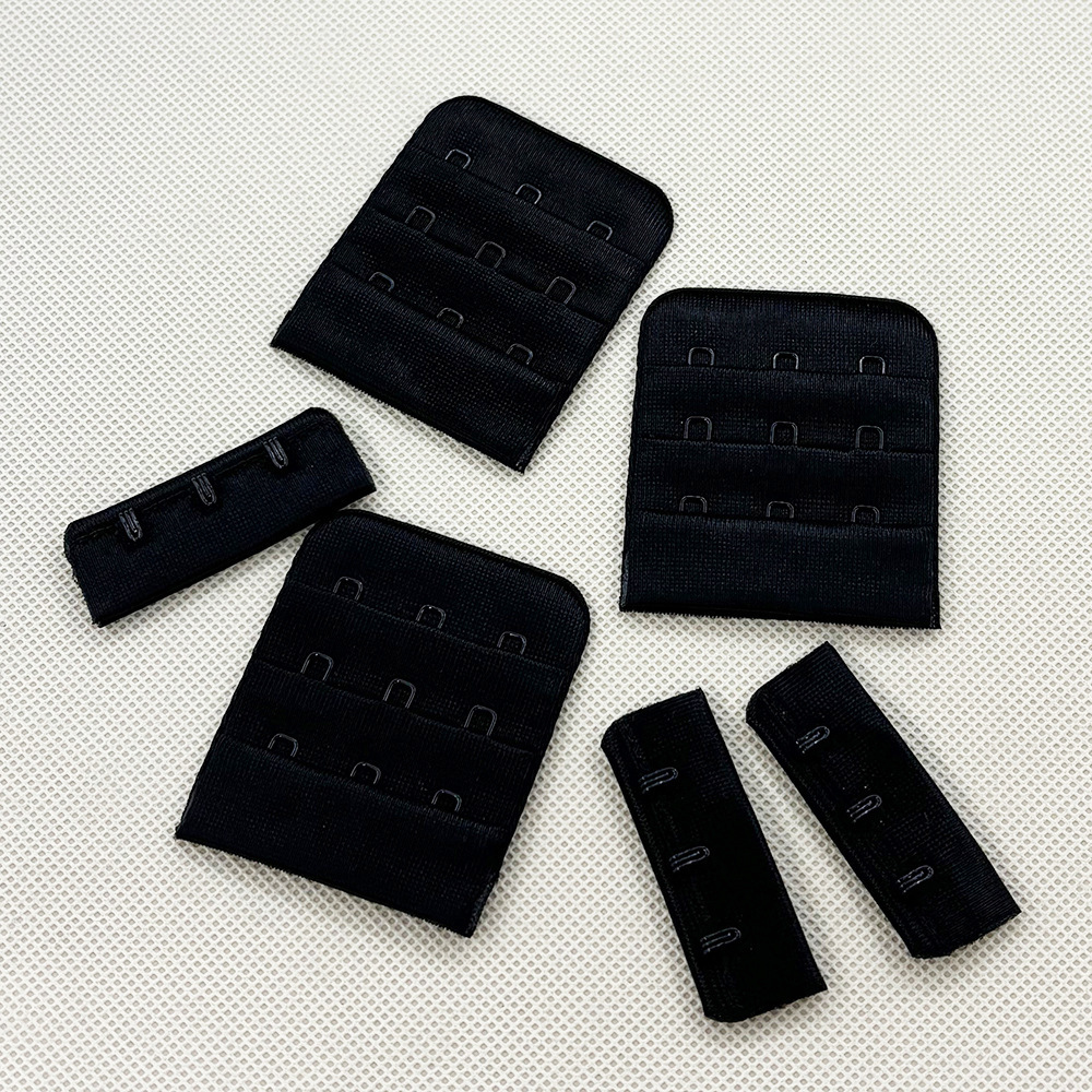 Bra Adjustable Buckle Polyester Nylon Three-Row Buckle Reverse Bag 3-Row 3-Buckle Spray Paint Hook Ring Cloth Hook Buckle Underwear Back Buckle