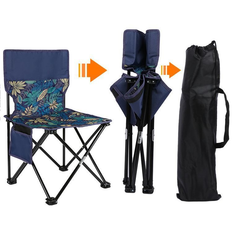 New Metal Folding Chair Outdoor Folding Chair Picnic Portable Moon Chair Camping Camping Equipment Supplies Wholesale