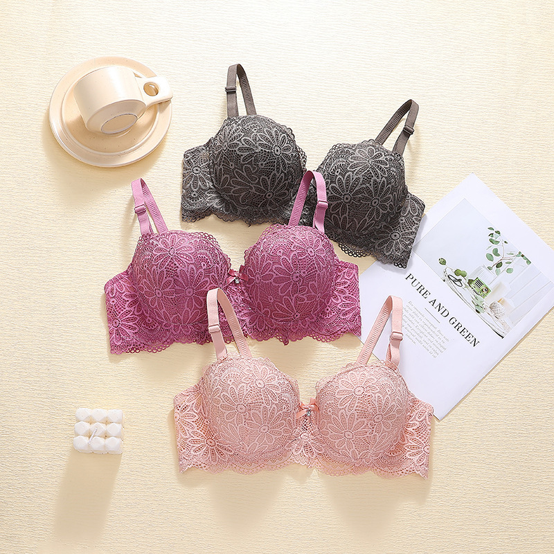 Shantou Sexy Lace Bra with Underwire, Push-Up, Side Support, Comfortable and Soft, Plus Size Bra 811 #