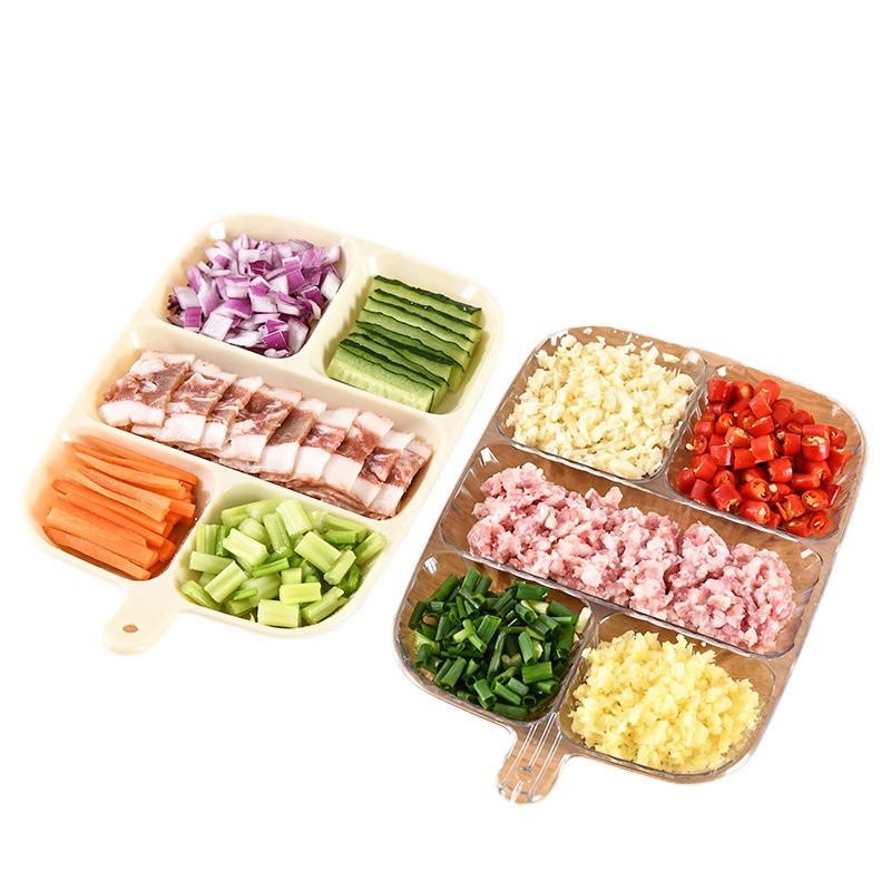 Dish Preparation Plate Wall Hanging Hot Pot Flavor Dish Soy Sauce Dip Dipping Dish Storage Artifact Kitchen Tableware Dish Plate Split Small Dish