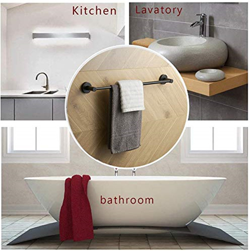 Cross-Border Stainless Steel Retractable Towel Rack Kitchen Bathroom Toilet Towel Bar Adjustable Wall-Mounted Towel Rack