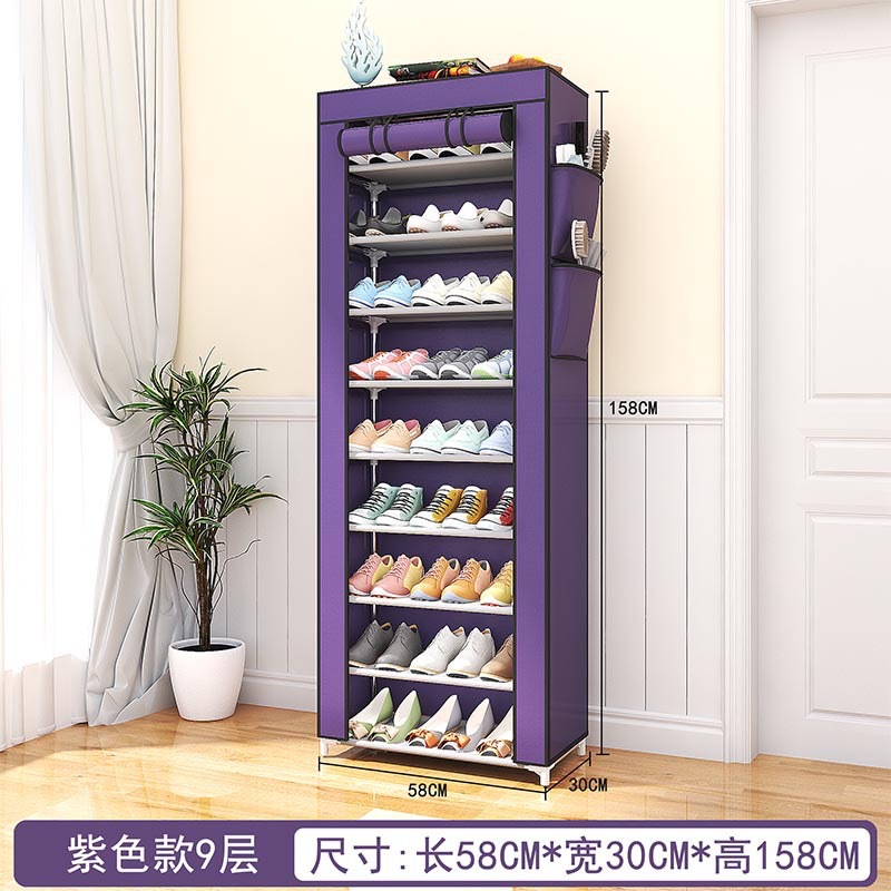 10-Layer Shoe Cabinet Factory Export Best-Selling Fabric Simple Dust-Proof Shoe Cabinet Multi-Layer Assembly Moisture-Proof Storage Shoe Cabinet