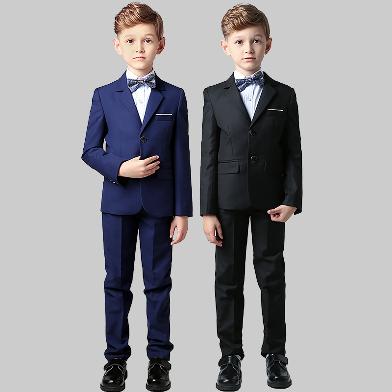 2025 Kidsren's Suit Suit Boy Small Host Dress Big Kidsren Piano Performance Suit Flower Girl Boy Suit