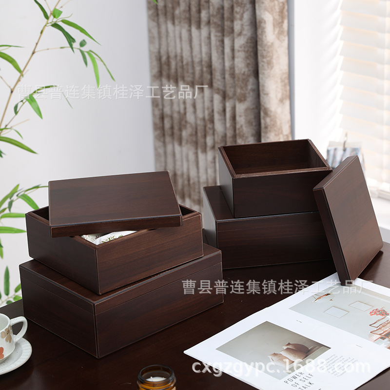 Индивидуальная коробка для лунных пирожков из бамбука, деревянная упаковка для подарков, сувенирная коробка для чая, фарфоровая ювелирная коробка