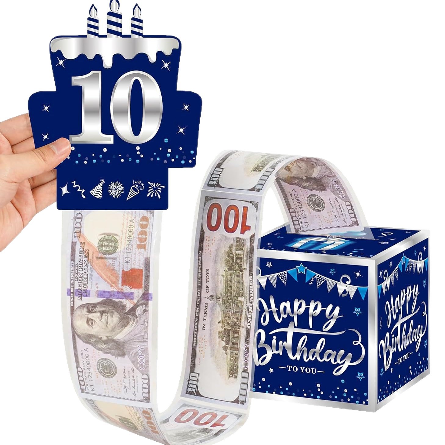 Birthday-Themed Money Box to Hide Cash, Suitable for Family Parties, Super Warm Party, Best Surprise Gift Box