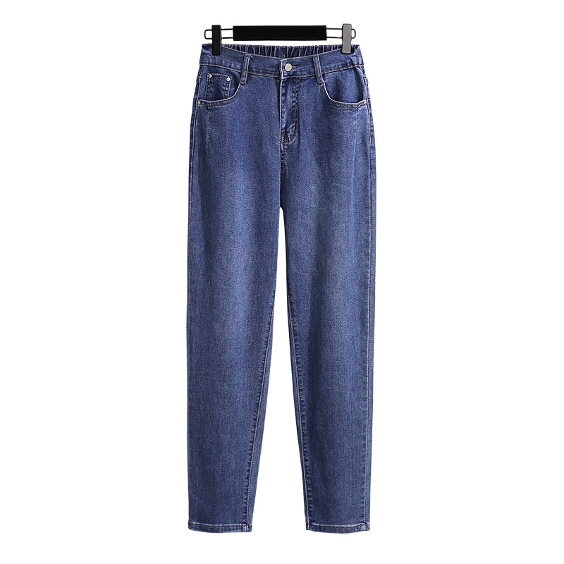 Large size women's 200/300kg denim pants high waist slim casual loose slim Torre pants