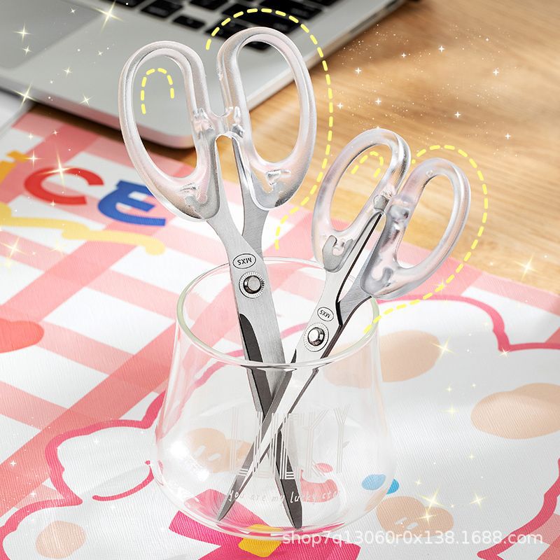 In-Stock Stainless Steel Household Scissors, Student Scissors, Portable Scissors, Student Safety Multifunctional Art Scissors Wholesale