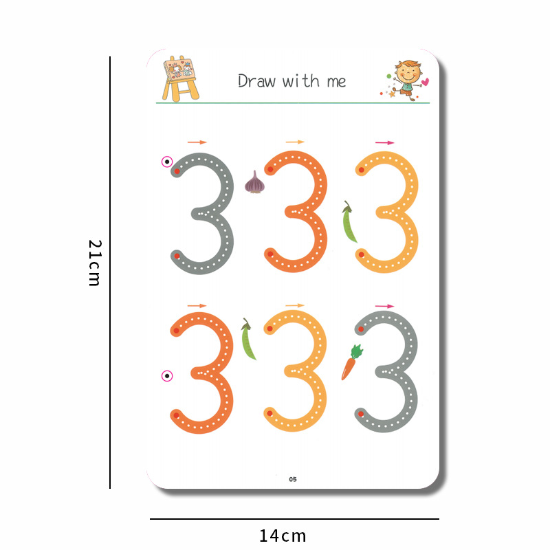 Pen Control Training This Kindergarten Erasable Writing Paper Fun Children's Early Education Beginner-Level Basic Writing Pen Exercise Card