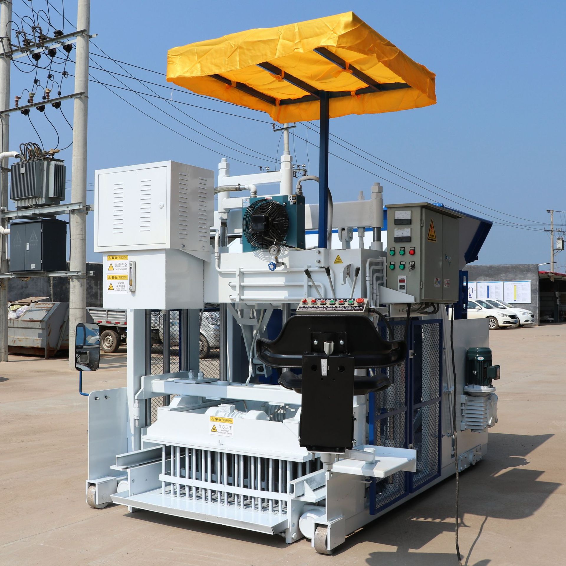 JH-10A type mobile walking block forming machine permeable bread brick machine large automatic brick making machine