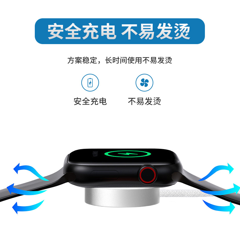 Cross-Border Applicable iWatch Apple Watch Wireless Charger Magnetic Charging Cable Apple Watch Magnetic Cable