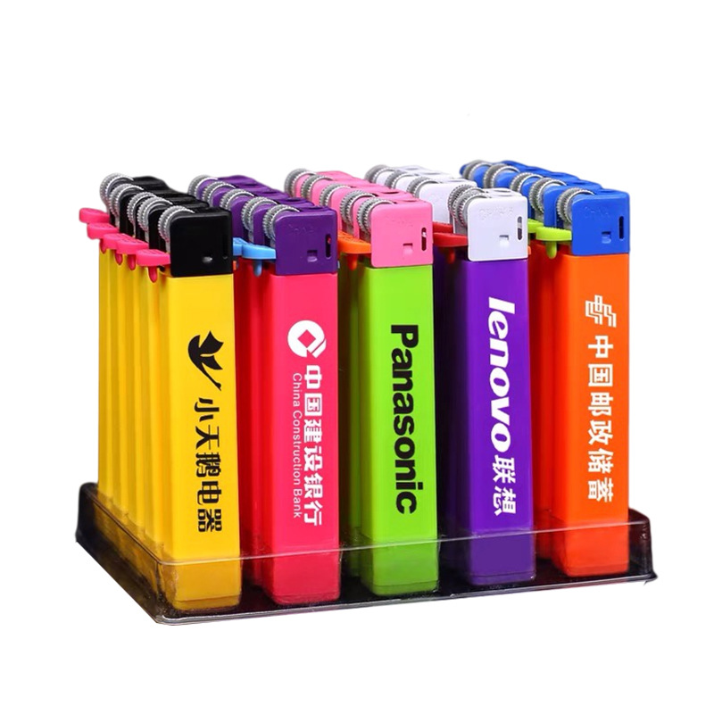 Creative disposable lighter grinding wheel type lighter frosted windproof metal machine for printing gear pulley advertising