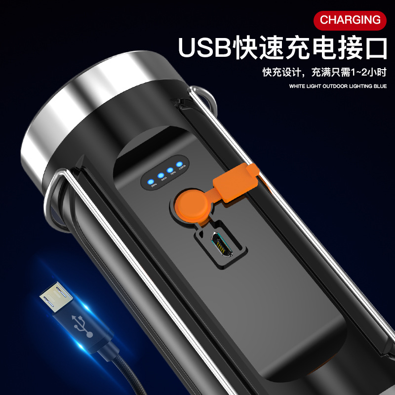 Fishing lamp water drift super bright strong light xenon high power waterproof blue light white light flashlight Wild Table fishing night fishing lamp