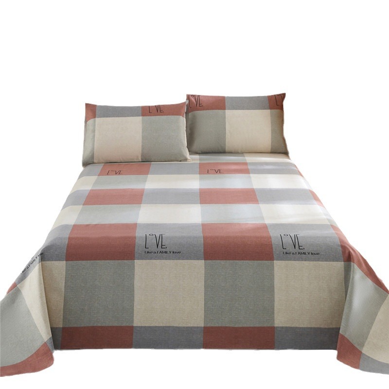 Manufacturer Wholesale Coarse Cotton Bed Sheets, Coarse Cotton Cooling Mat Three-Piece Set, Skin-Friendly and Comfortable, Student Dormitory Two-Piece Set, Foldable