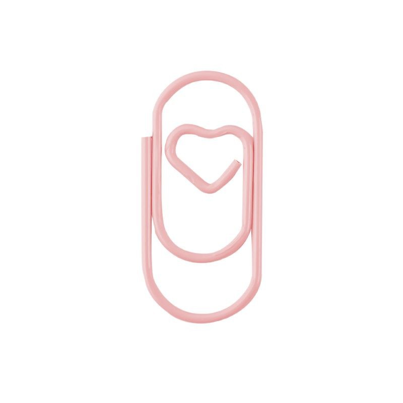 Hot sale mini love paper clip wholesale free shipping macaroon color heart-shaped paper clip metal creative paper clip