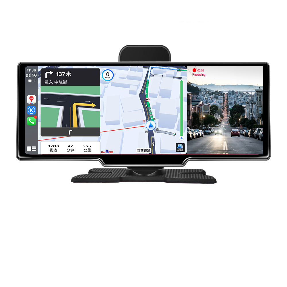 Central console car smart screen Apple Carplay Huawei hicar wireless driving recorder car universal