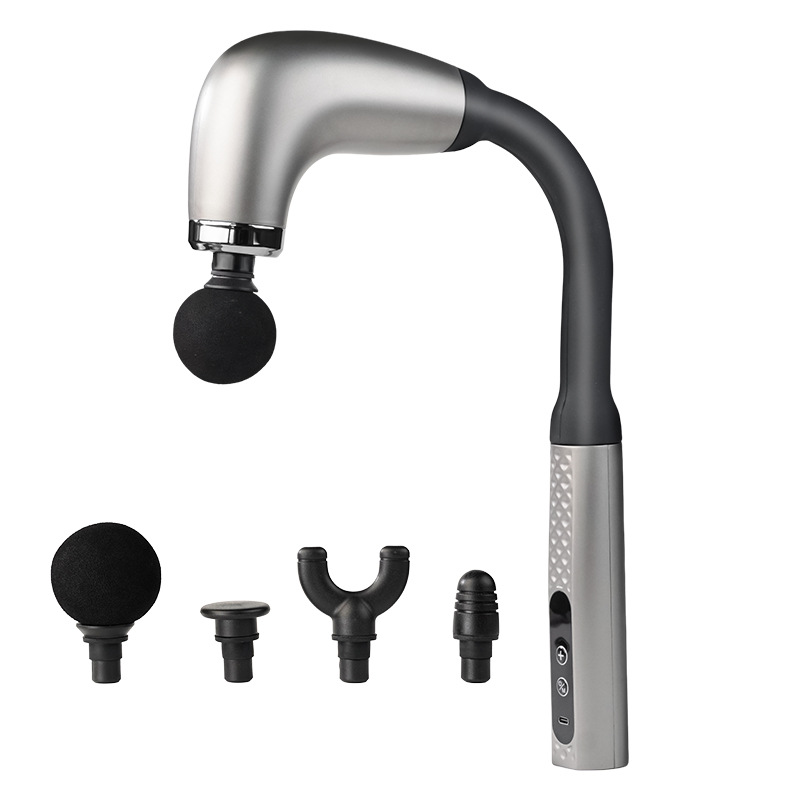 U-shaped hook fascia gun electric massage silent muscle relaxation fitness lengthened back beat LCD multi-file wholesale