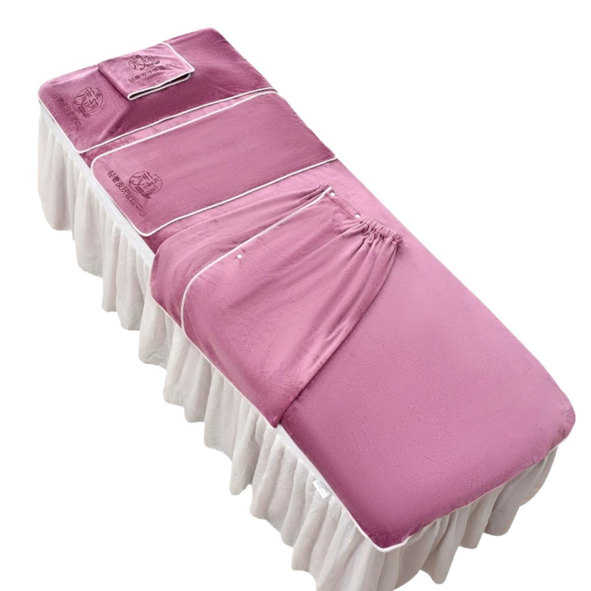 Special towel for beauty salon skin management lint-free bed physiotherapy baotou absorbent factory logo thickened bath towel