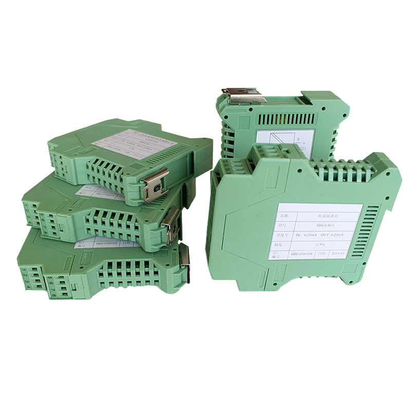 4-20ma current signal distributor one in two out voltage isolator transmitter rail type safety barrier