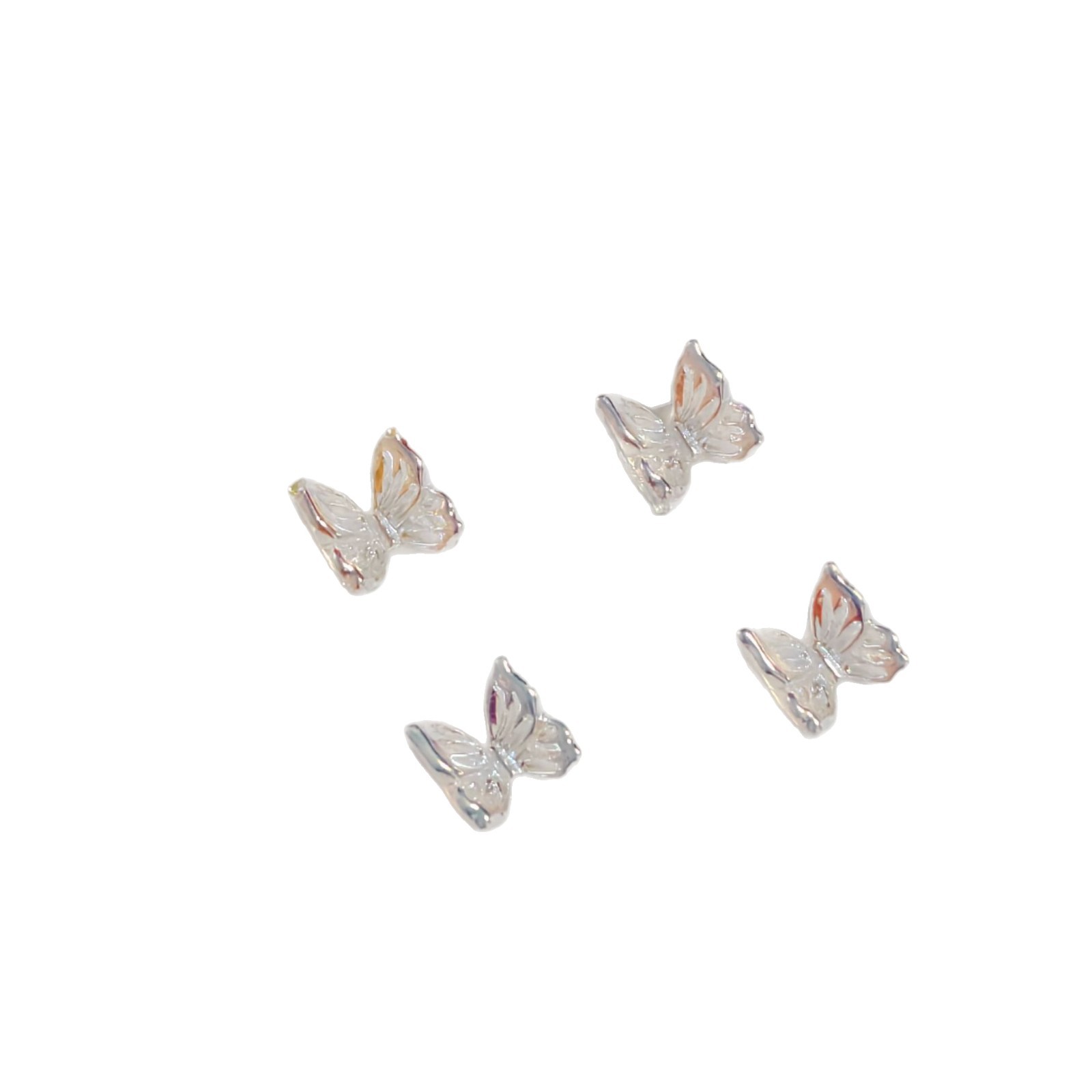 Nail Art Accessories Aurora Color Stereo Butterfly Ins Xiaohongshu Popular Same Style Earrings DIY Material Jewelry Accessories