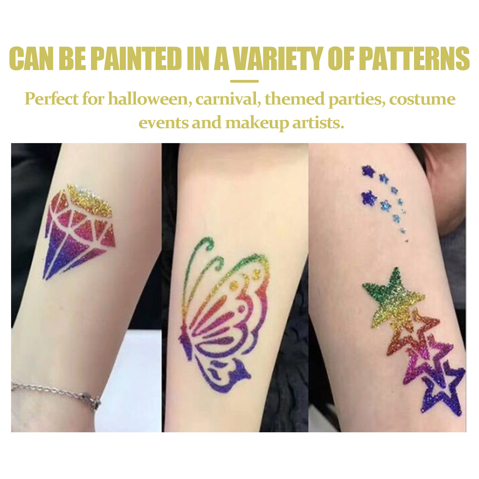 Eelhoe Glitter Tattoo Skin Glue Face Body Skin Glitter Tattoo Eye Makeup Painted Tattoo Skin Glue