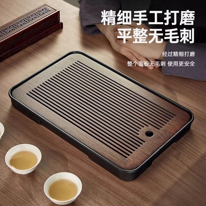 Portable Tea Tray Household Hotel Small Dry Brewing Table Tea Set Bamboo Tray Modern Simple Drainage Drain Tea Table Wholesale