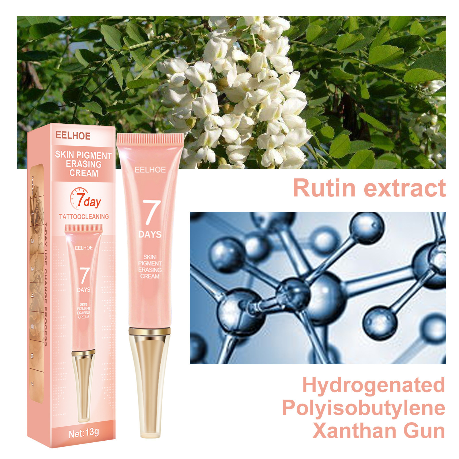 EELHOE tattoo printing cleaning agent tattoo tattoo plant essence fade clean fade eyeliner eyebrow cream