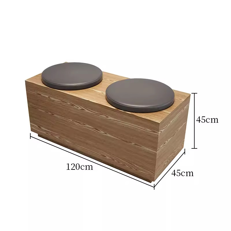 Milk tea shop card holder sofa wall Net red coffee restaurant small round pier table and chair commercial non-backrest long storage card