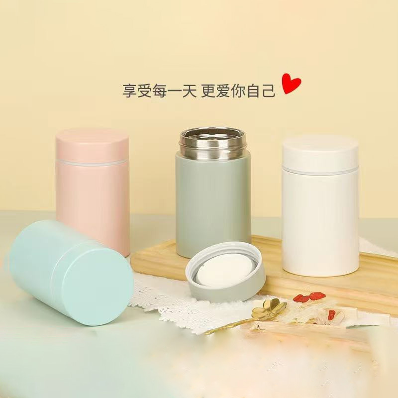 Hot sale tremella stuffy beaker 304 stainless steel thermos cup mini lightweight portable small pocket cup printed logo
