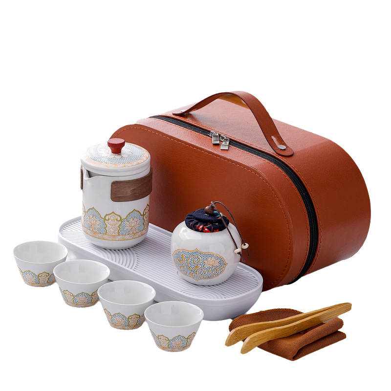 Portable Tea Set Set, Conference Souvenir, Customized Logo, Opening Party Gift for Customers, Kung Fu Gift Box