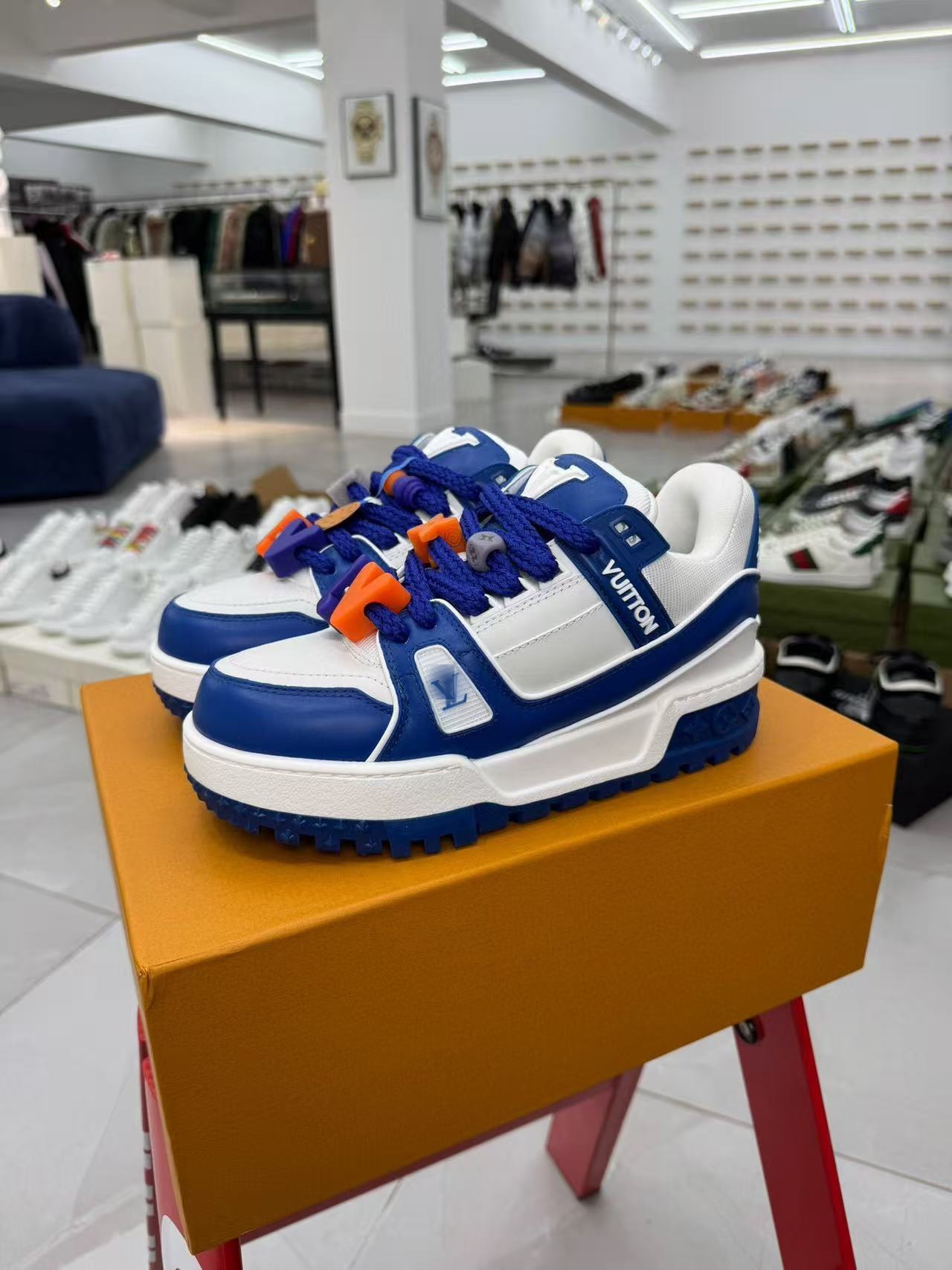 Lvtrainer Maxi Chunky Sneakers for Men and Women Fashion Sports Thick-Soled Height-Increasing Versatile Couple Shoes