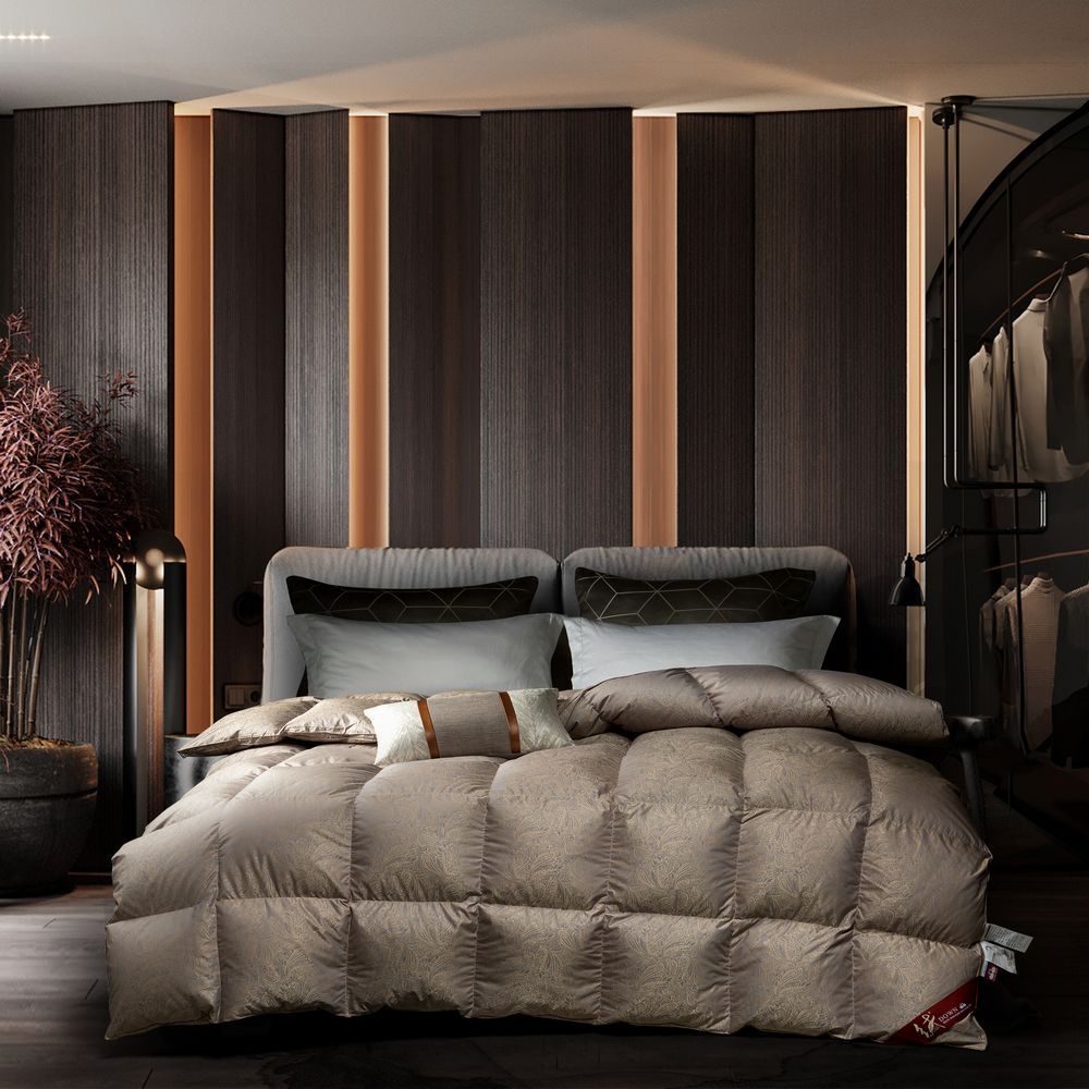 Cotton high count high density goose down quilt core 5A grade 95% white goose down quilt spring and autumn thickened warm winter quilt