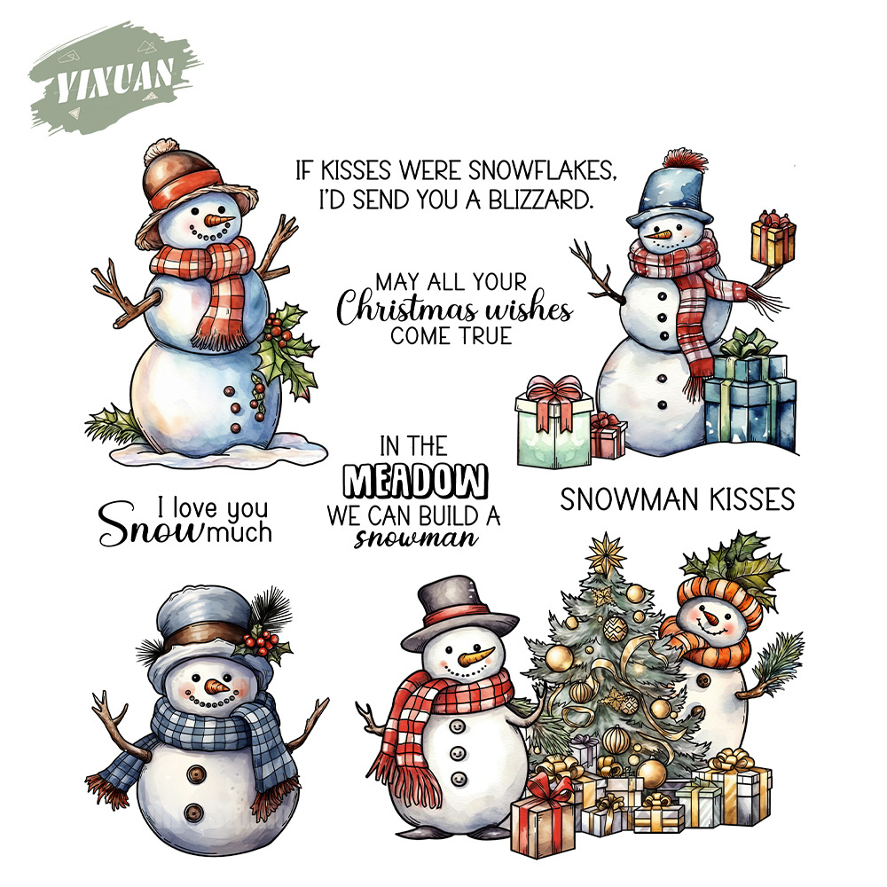 Snowman scrapbook metal carbon steel knife mold silicone stamp cutting die embossing etching cutting knife mold