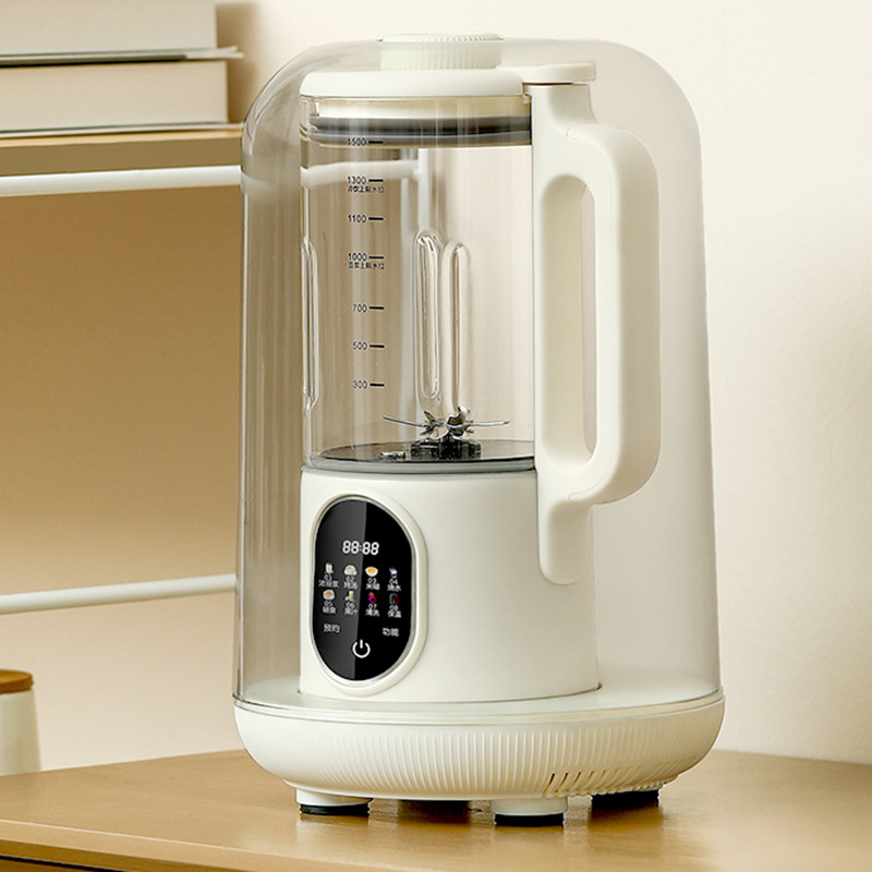 Intelligent Soft Tone Heating Wall-Breaking Elderly Home Soymilk Machine Sound Insulation Cover Touch Screen Grinding Slag-Free Multifunctional Cuisine
