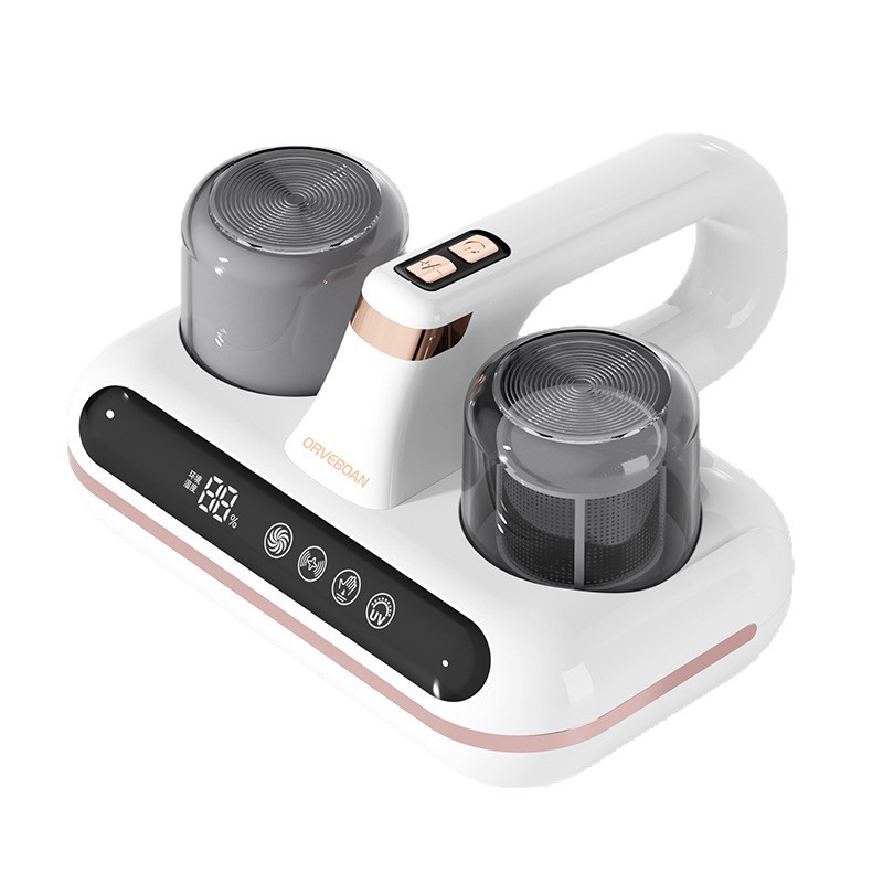 Cross-Border Double-Cup Mite Remover, Ultrasonic Mite Remover, Large Suction, Ultraviolet Sterilizer, Handheld, Convenient, Wireless Humidity