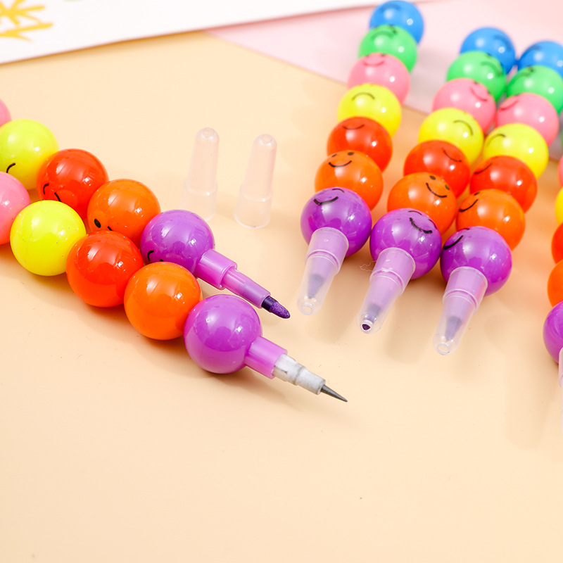 Candied Haws Pencil Seven Sections Crayon Seven Sections Student Learning Cartoon Creative Pencil Writing Painting Colorful Pen