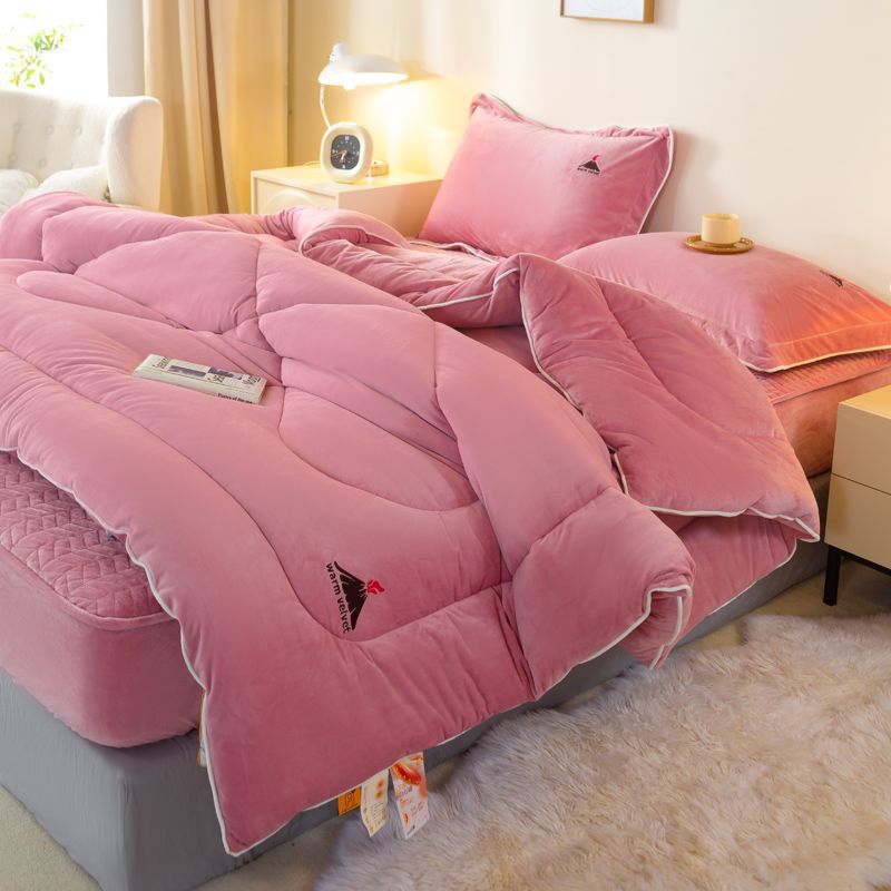 2025 New Type a Milk Velvet Soy Fiber Feather Velvet Quilt Quilt Core