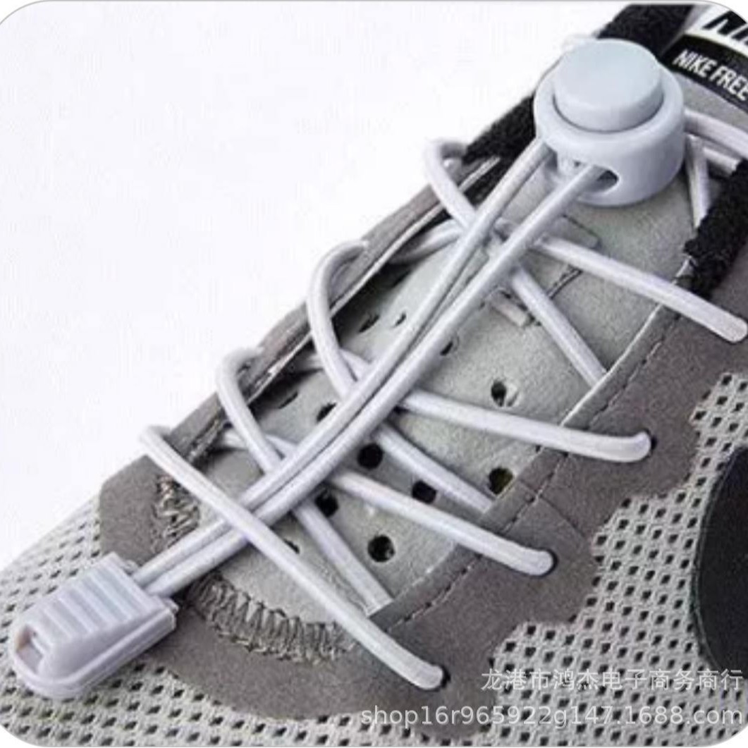 Solid color series lazy shoelaces elastic elastic rope shoelaces rubber rope sneaker free shoelaces manufacturers straight
