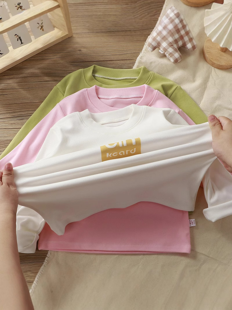 Детская футболка с длинным рукавом, термобелье, свободный крой