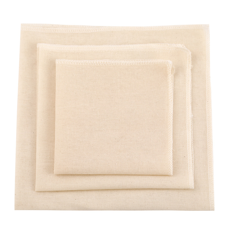 Factory wholesale filter cloth home textile gray cloth steamer finished high density lock edge tofu cloth cotton white cloth combing cloth