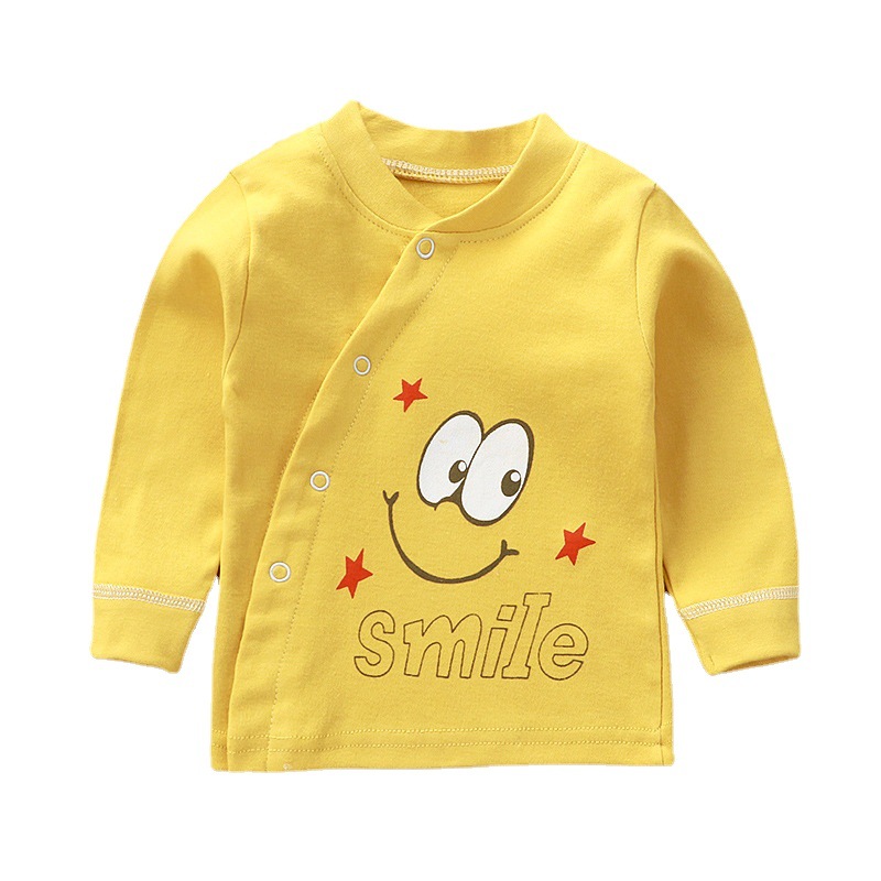 Infant Cotton Clothes Autumn Clothes Newborn Winter Base Underwear Men's and Women's Baby's Long Sleeve Top Single Piece