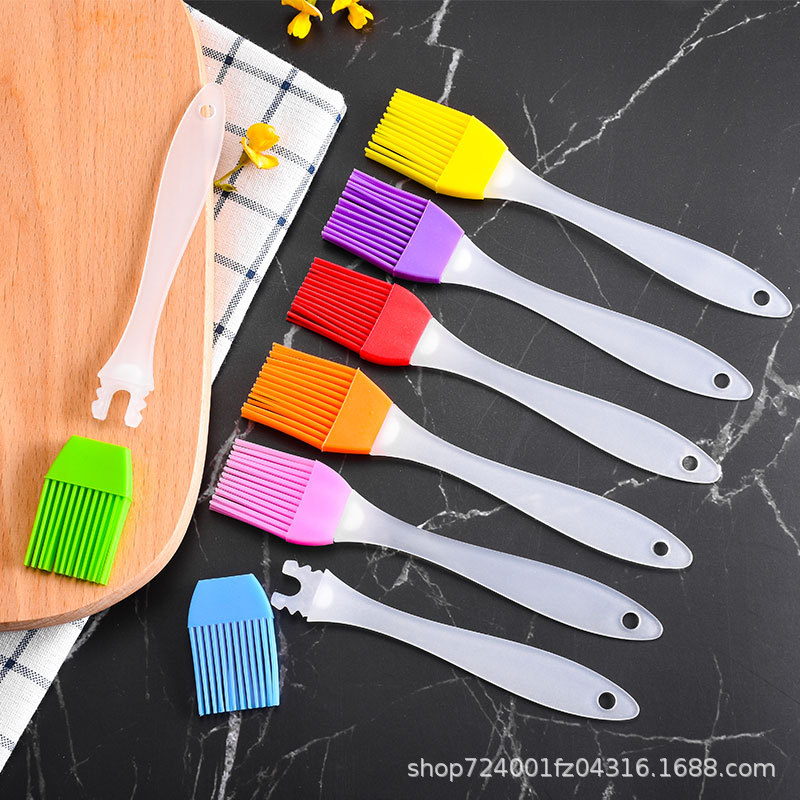 Factory spot silicone trumpet sweeper split silicone barbecue oil brush BBQ Barbecue brush baking cake brush wholesale